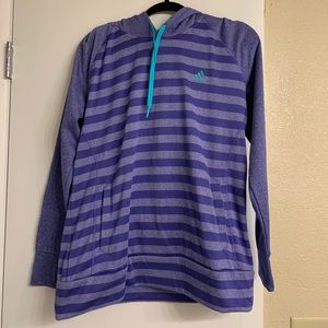 Adidas Purple Stripe Hoodie